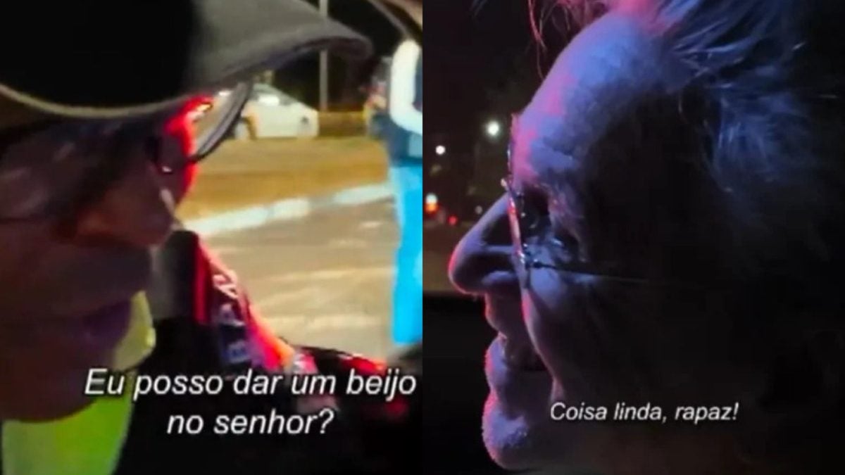 &ldquo;Que homem cheiroso&rdquo;: PM beija Caetano Veloso ap&oacute;s abordagem em blitz; veja v&iacute;deo