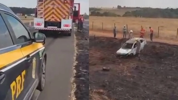 Jovem de 25 anos morre carbonizada ap&oacute;s capotamento na BR-153