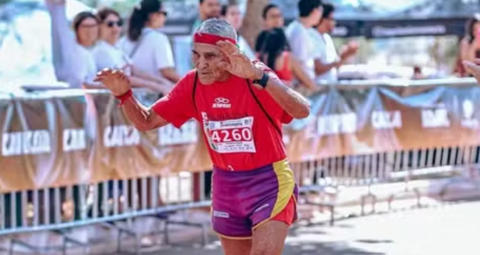 Aos 92 anos, corredor completa maratona em Goi&acirc;nia e se intitula o &ldquo;mais velho em atividade no Brasil&rdquo;