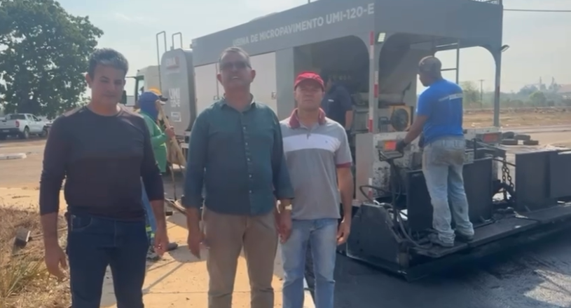 Usina de asfalto do Cons&oacute;rcio CMCO inicia recapeamento em Nova Rosal&acirc;ndia