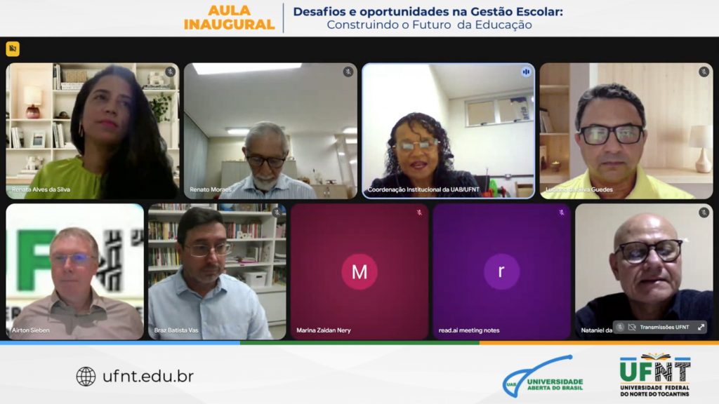 Aula inaugural do curso de Gest&atilde;o Escolar marca a estreia da UFNT em cursos 100% a dist&acirc;ncia