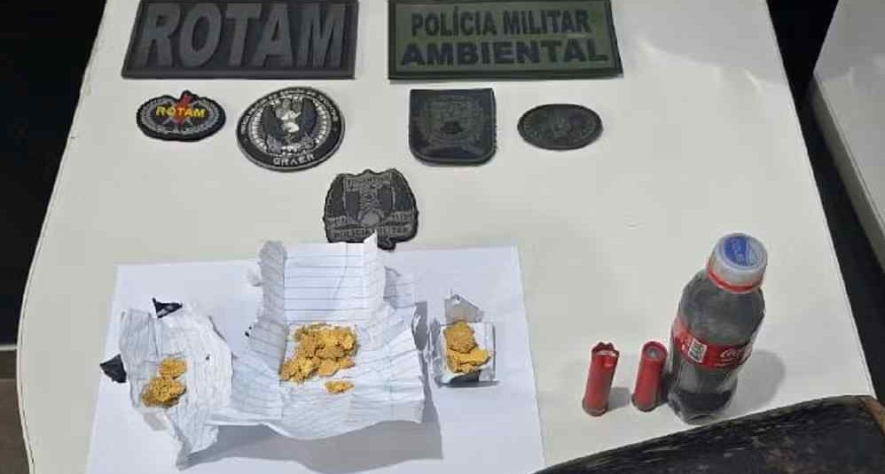 Dragas usadas em garimpo ilegal destru&iacute;das no Rio Manoel Alves; opera&ccedil;&atilde;o resulta em seis detidos e multas de R$ 300 mil