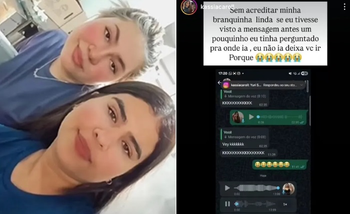 “N&atilde;o ia deixar voc&ecirc; ir”: amiga lamenta n&atilde;o ter visto mensagem de filha de vereador antes do acidente