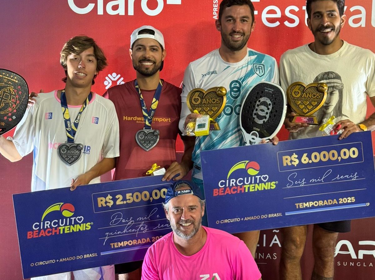 Atleta  da casa, Fl&aacute;vio Arouca leva t&iacute;tulo em Valinhos (SP) no Beach Tennis – Festival BT e assume o topo do ranking do Circuito Beach Tennis