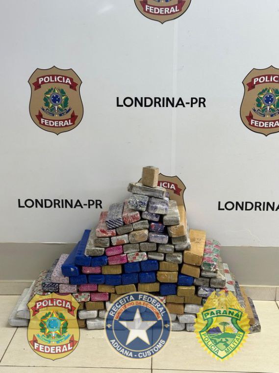PF, Receita Federal e PMPR apreendem 77 kg de maconha em Camb&eacute;/PR