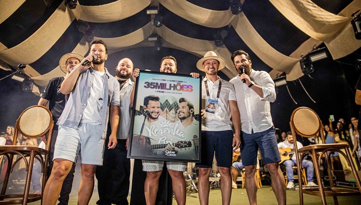 Ap&oacute;s alcan&ccedil;ar o Top 50 do Spotify, Cleber & Cauan, ganha certificado de 35 milh&otilde;es de plays no projeto “Resenha Piri”