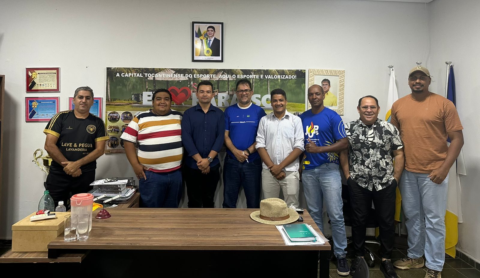 Equipe de Guara&iacute; visita Para&iacute;so para troca de experi&ecirc;ncias na &aacute;rea esportiva
