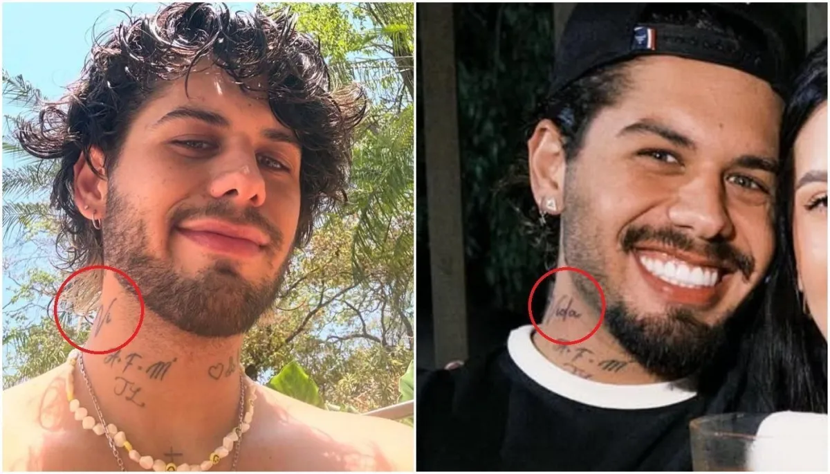 Z&eacute; Felipe muda tatuagem feita para Virginia e revela novo desenho durante visita &agrave; casa de Ana Castela
