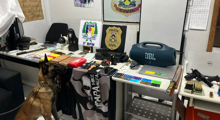 Pol&iacute;cia apreende drogas, armas e muni&ccedil;&otilde;es e prende quatro pessoas no norte do Tocantins