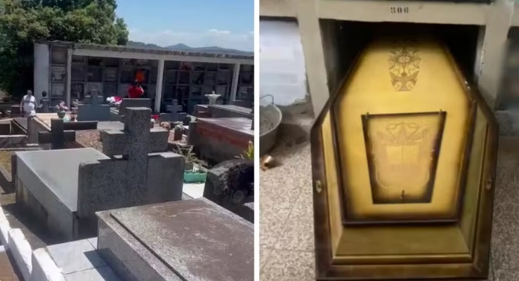 Problema inusitado: caix&atilde;o de 180 kg n&atilde;o cabe em gaveta e enterro demora quase tr&ecirc;s horas