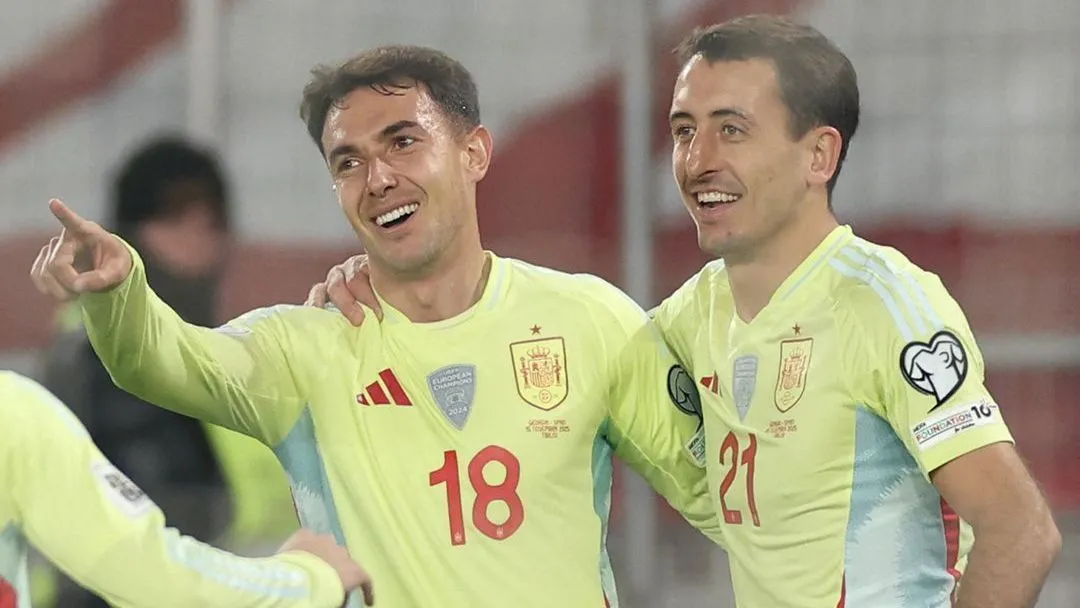 Espanha goleia a Ge&oacute;rgia e fica a um empate da vaga na Copa de 2026