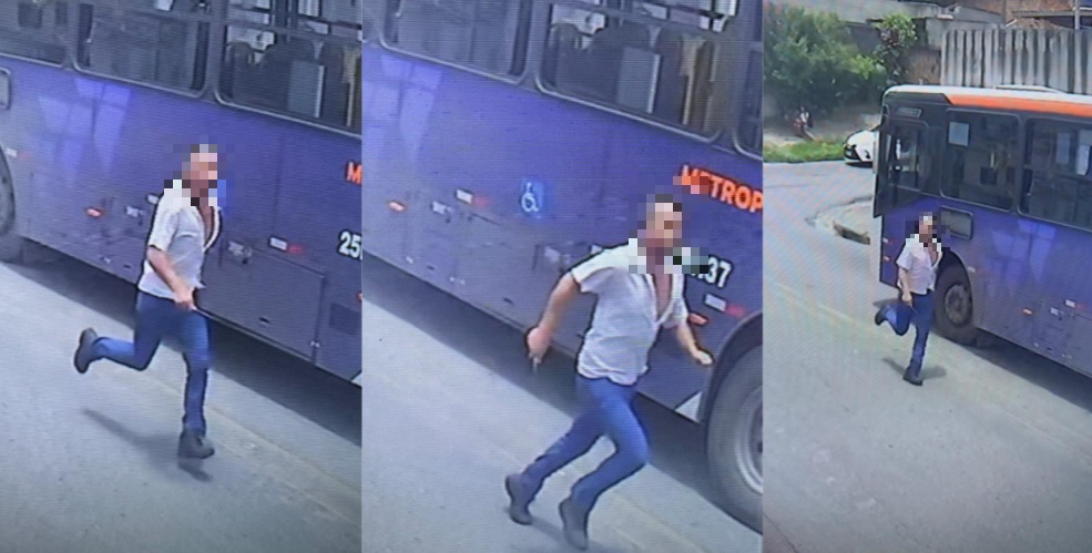 Motorista de &ocirc;nibus e guarda municipal brigam no tr&acirc;nsito e um deles &eacute; esfaqueado