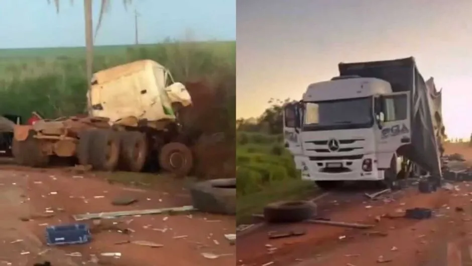 Motorista tem bra&ccedil;o arrancado em acidente entre carretas na BR-163 entre Eldorado e Itaquira&iacute; MS