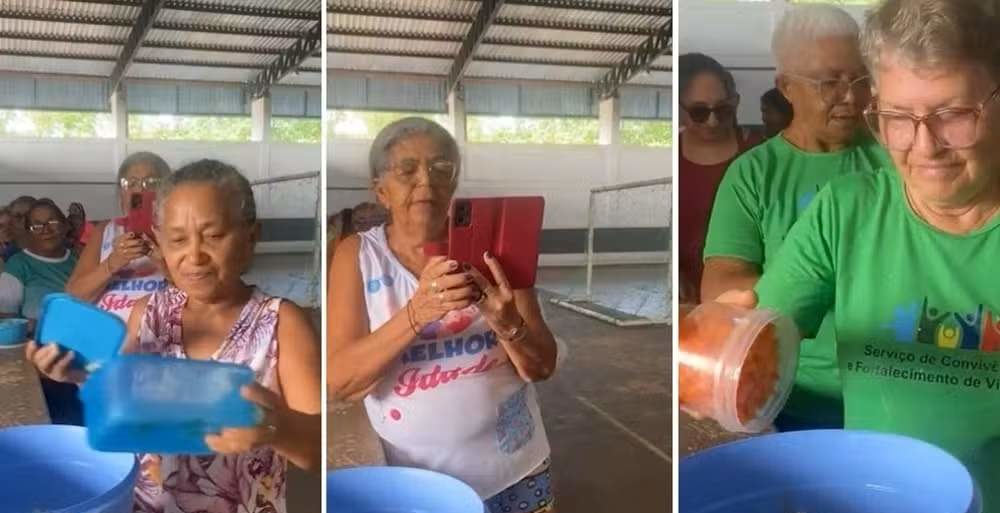 Idosas viralizam ao montar salada de frutas em trend gravada em S&atilde;o Miguel do Tocantins