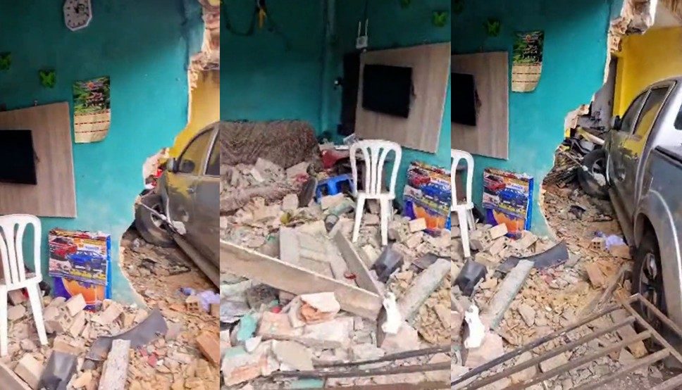 Motorista perde controle e caminhonete invade casa no interior do Maranh&atilde;o