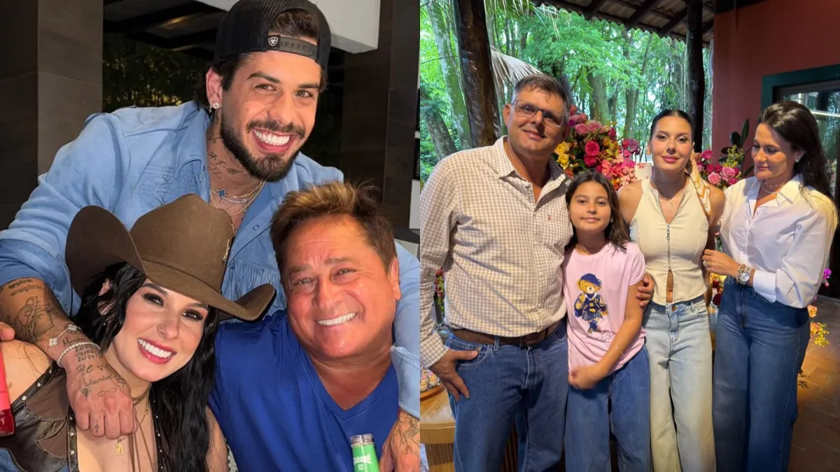 &ldquo;A melhor da minha vida&rdquo;: Leonardo se diverte em jantar com fam&iacute;lia de Ana Castela