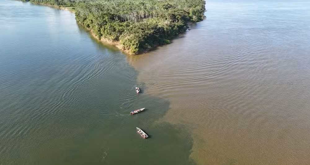 Encontro das &aacute;guas no Bico do Papagaio destaca beleza e import&acirc;ncia hidrol&oacute;gica no extremo norte do Tocantins