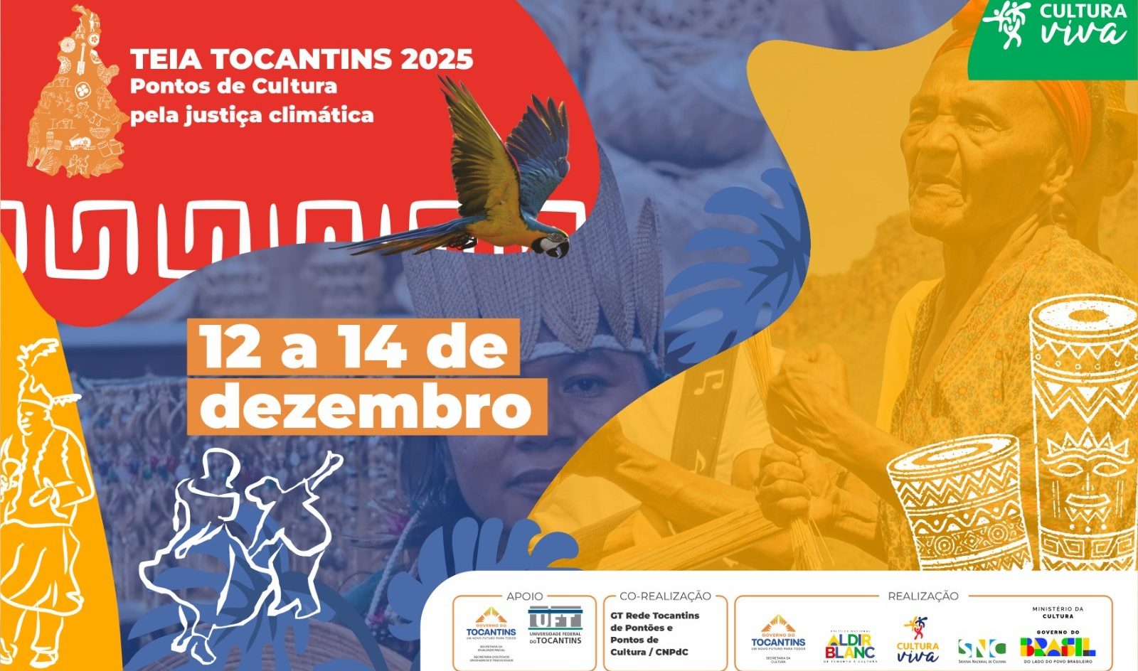 Evento &lsquo;Teia Tocantins 2025: Pontos de Cultura pela Justi&ccedil;a Clim&aacute;tica&rsquo; ser&aacute; realizado de 12 a 14 de dezembro