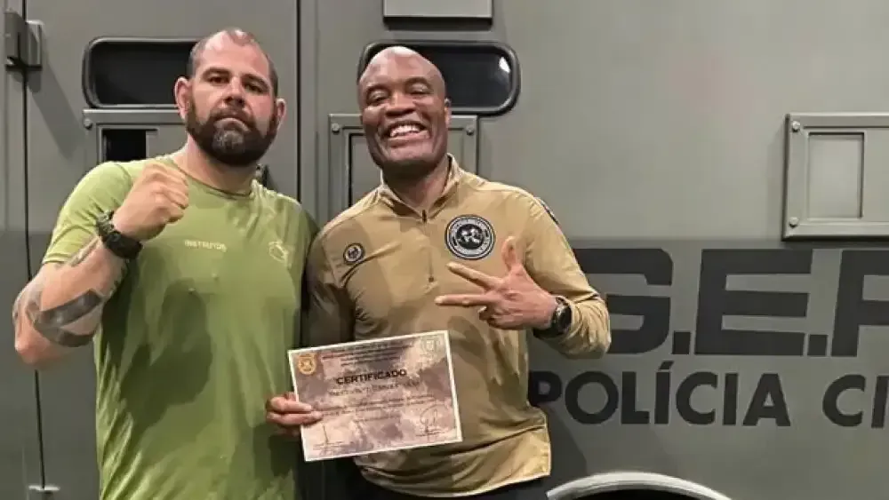 Anderson Silva inicia treinamento para se tornar policial nos Estados Unidos