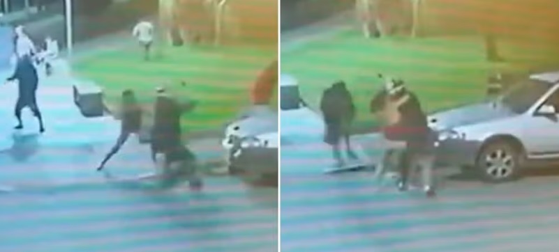 V&iacute;deo: c&acirc;mera registra m&atilde;e se jogando contra atirador para tentar salvar os filhos