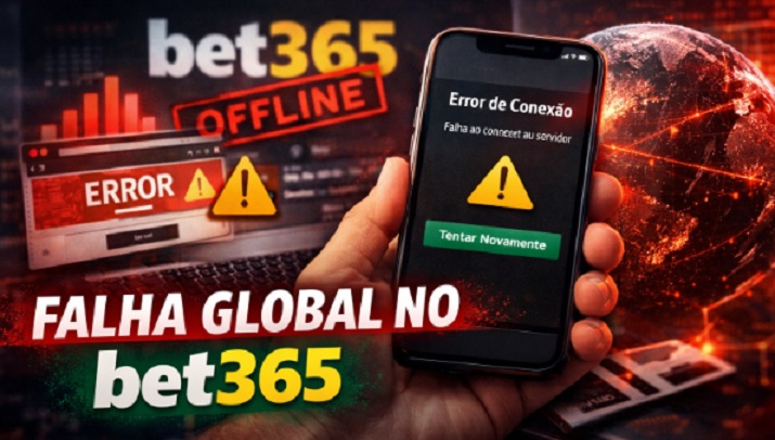 Falha global da Bet365 bloqueia apostas e saques em todo o mundo