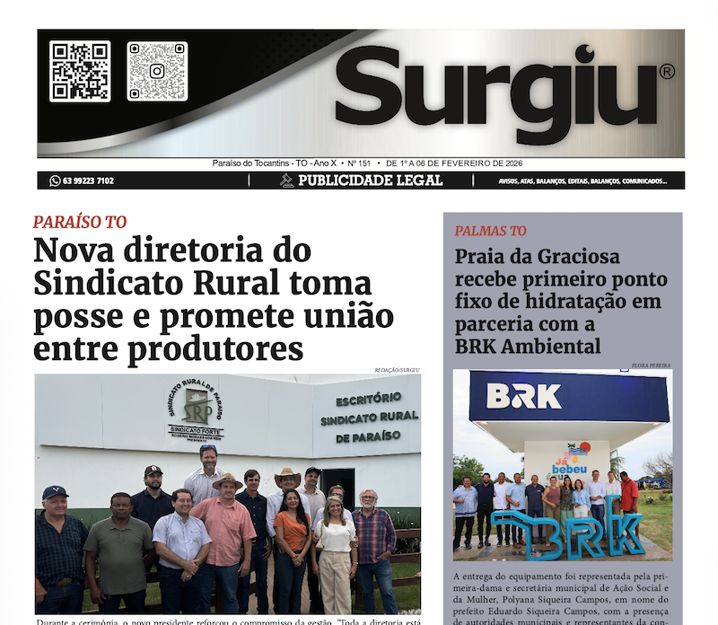 Surgiu n&ordm; 151 &ndash; 06/02/2026 &ndash; Ano X