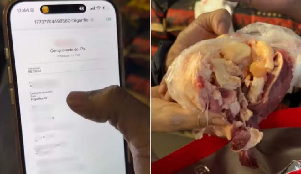 V&iacute;deo: Dono de a&ccedil;ougue viraliza ap&oacute;s enviar restos de carne a cliente que tentou golpe com Pix