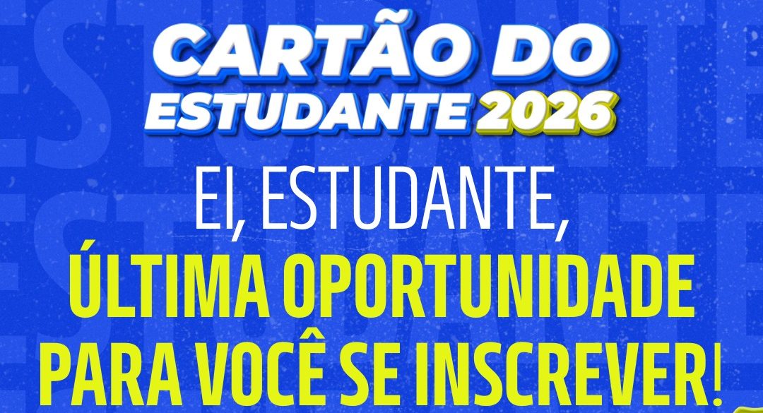 Prefeitura de Palmas prorroga inscri&ccedil;&otilde;es do Cart&atilde;o do Estudante 2026