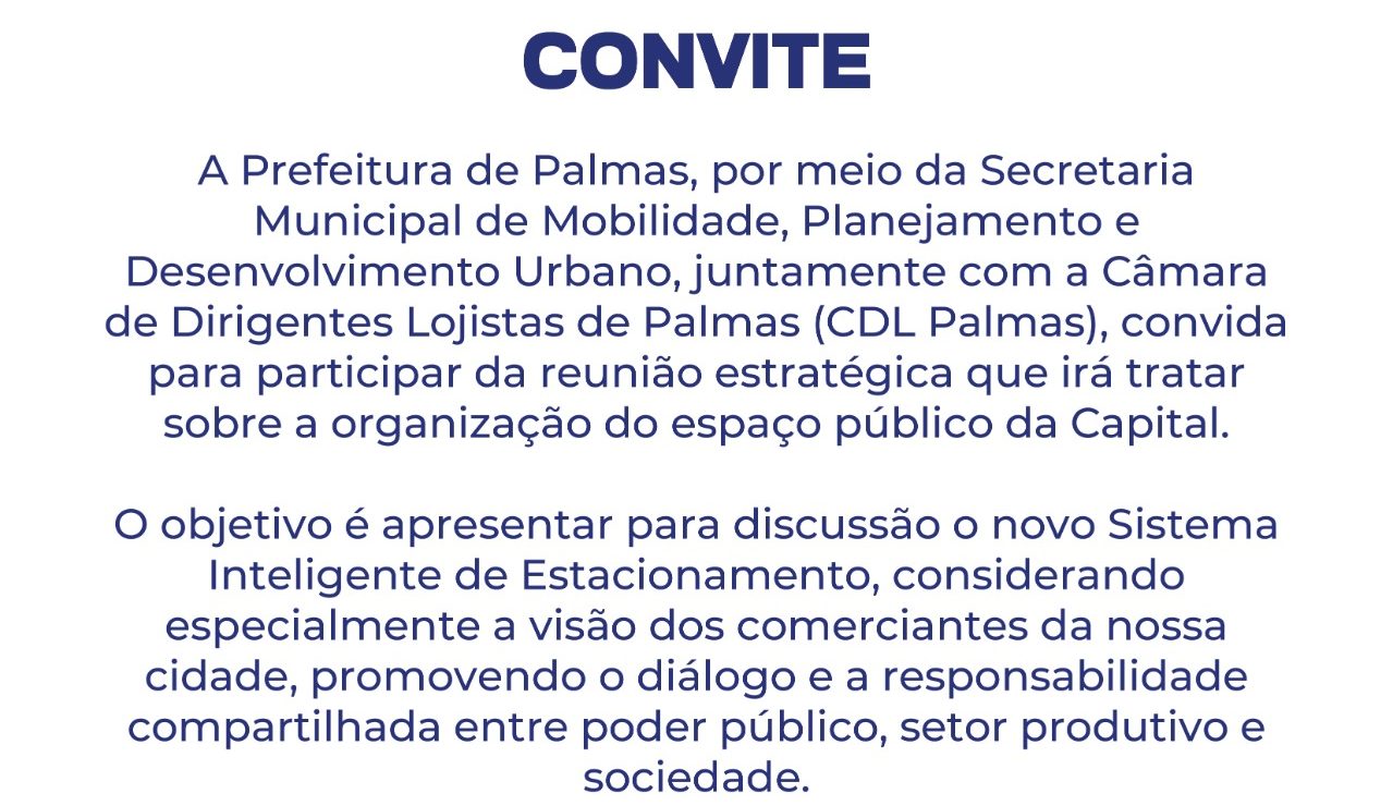 Prefeitura de Palmas discute novo sistema de estacionamento em reuni&atilde;o com empres&aacute;rios