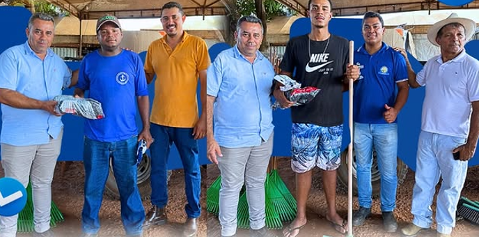 Prefeitura de Taboc&atilde;o entrega EPIs a servidores da limpeza e infraestrutura