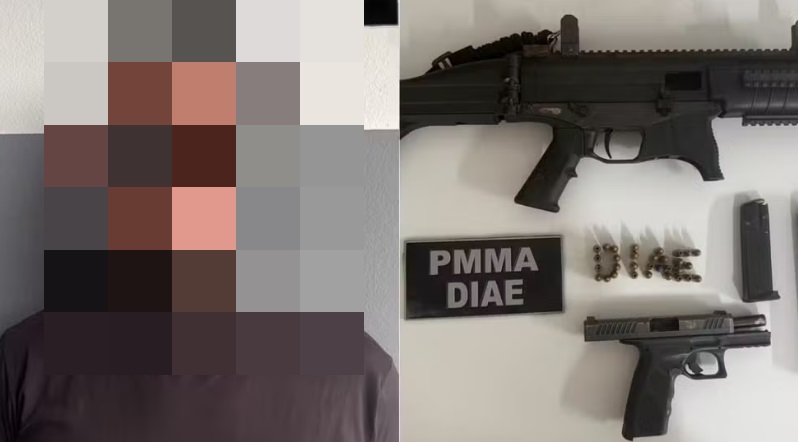 L&iacute;der de fac&ccedil;&atilde;o &eacute; preso na BR-135 com armas pesadas e muni&ccedil;&otilde;es