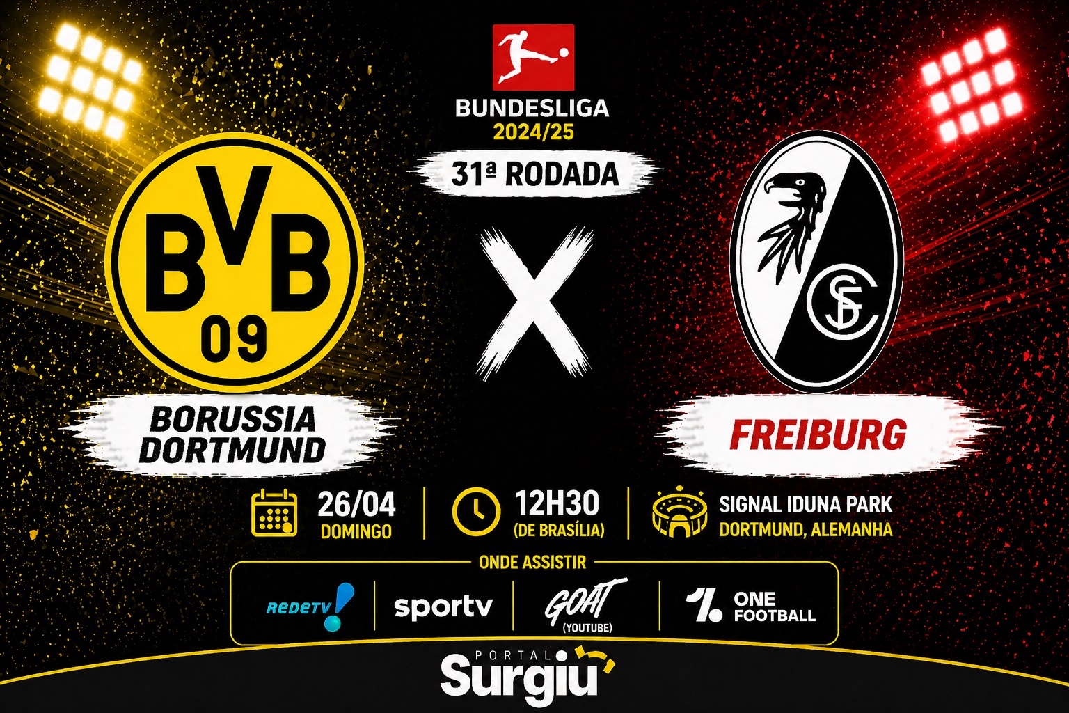 Borussia Dortmund x Freiburg: onde assistir, hor&aacute;rio e escala&ccedil;&otilde;es