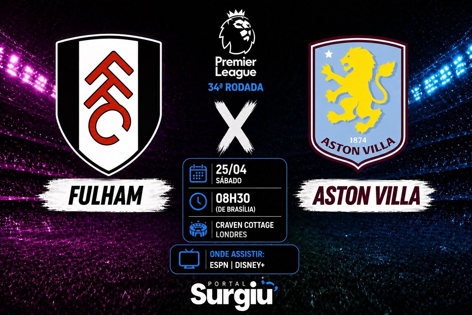 Fulham x Aston Villa: onde assistir, hor&aacute;rio e escala&ccedil;&otilde;es pela Premier League