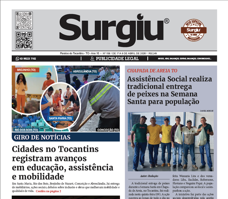 Surgiu n&ordm; 158 &ndash; 09/04/2026