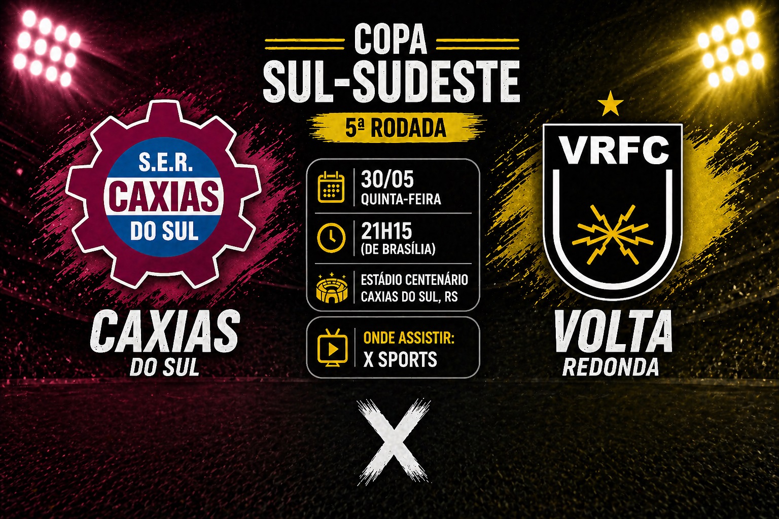 Caxias x Volta Redonda: onde assistir, hor&aacute;rio e escala&ccedil;&otilde;es pela Copa Sul-Sudeste