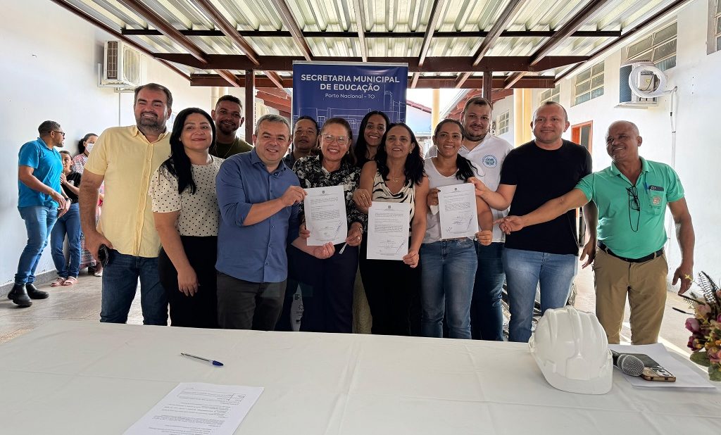 Prefeitura de Porto Nacional assina ordens de servi&ccedil;os de investimento de mais de R$ 800 mil em obras para fortalecer a educa&ccedil;&atilde;o municipal