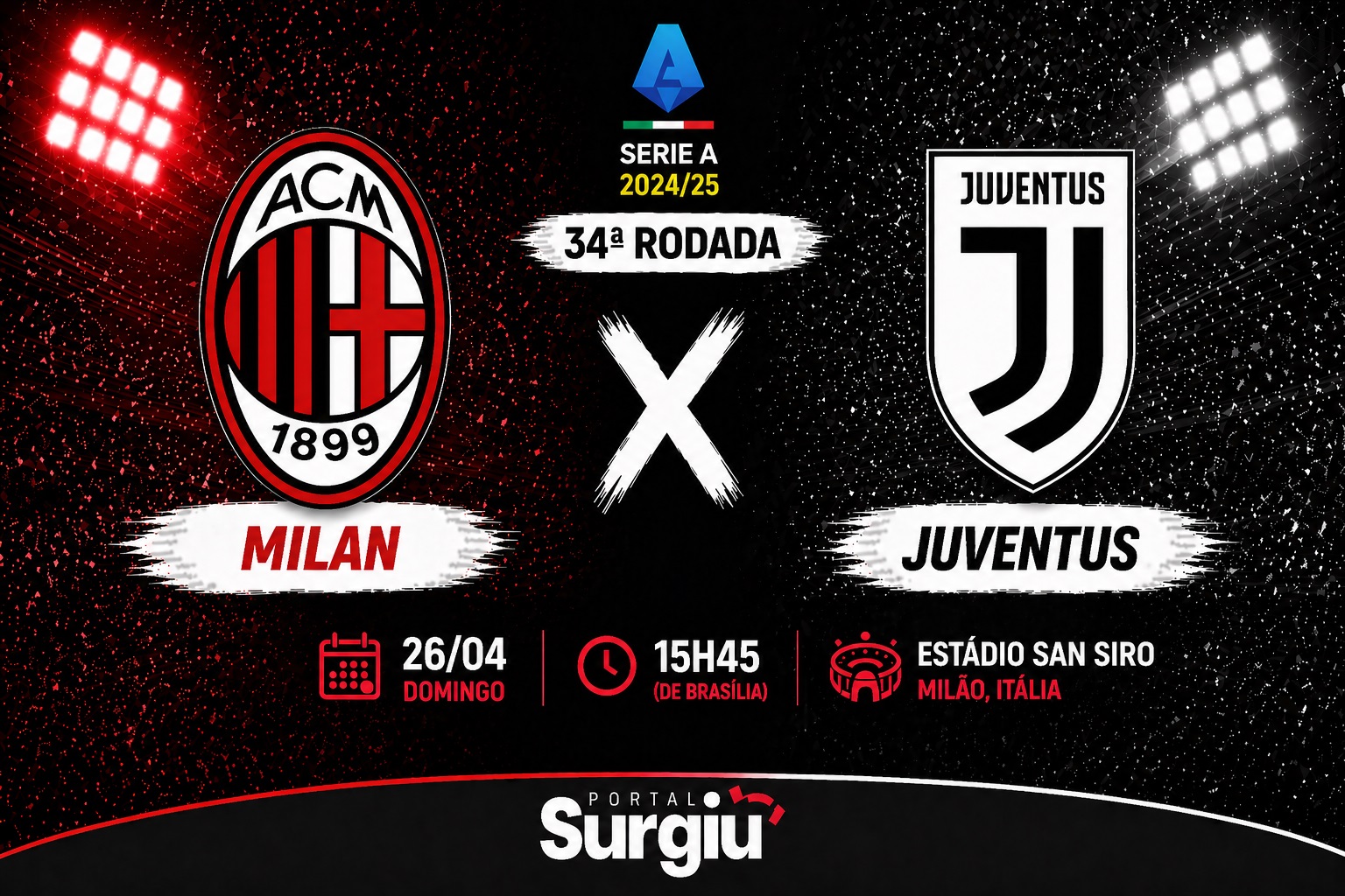 Milan x Juventus: onde assistir, hor&aacute;rio e escala&ccedil;&otilde;es do cl&aacute;ssico pela Serie A