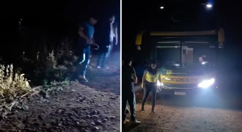 Criminosos fingem ser policiais e assaltam &ocirc;nibus com 45 passageiros