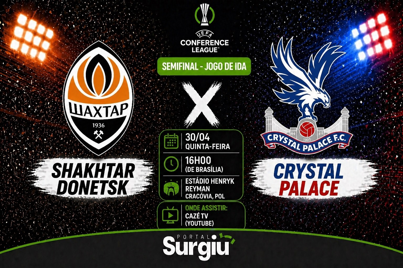 Shakhtar Donetsk x Crystal Palace: onde assistir, hor&aacute;rio e escala&ccedil;&otilde;es pela Conference League