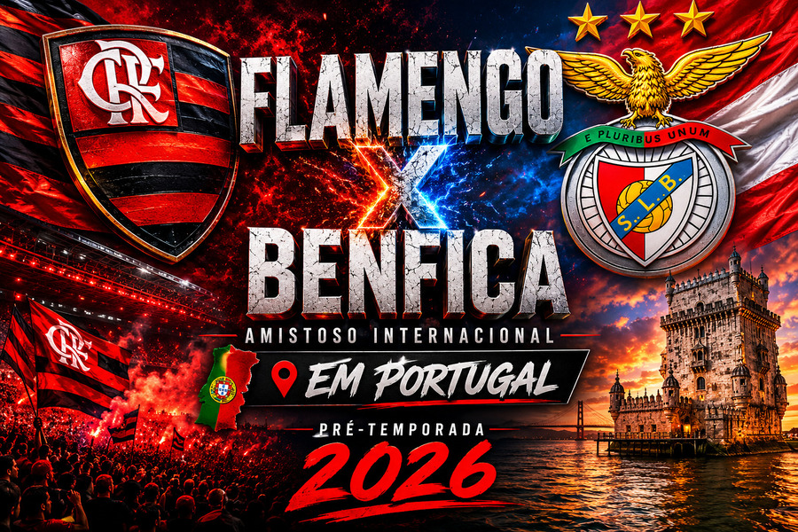 Flamengo confirma amistoso contra o Benfica em Portugal durante a pausa para a Copa do Mundo