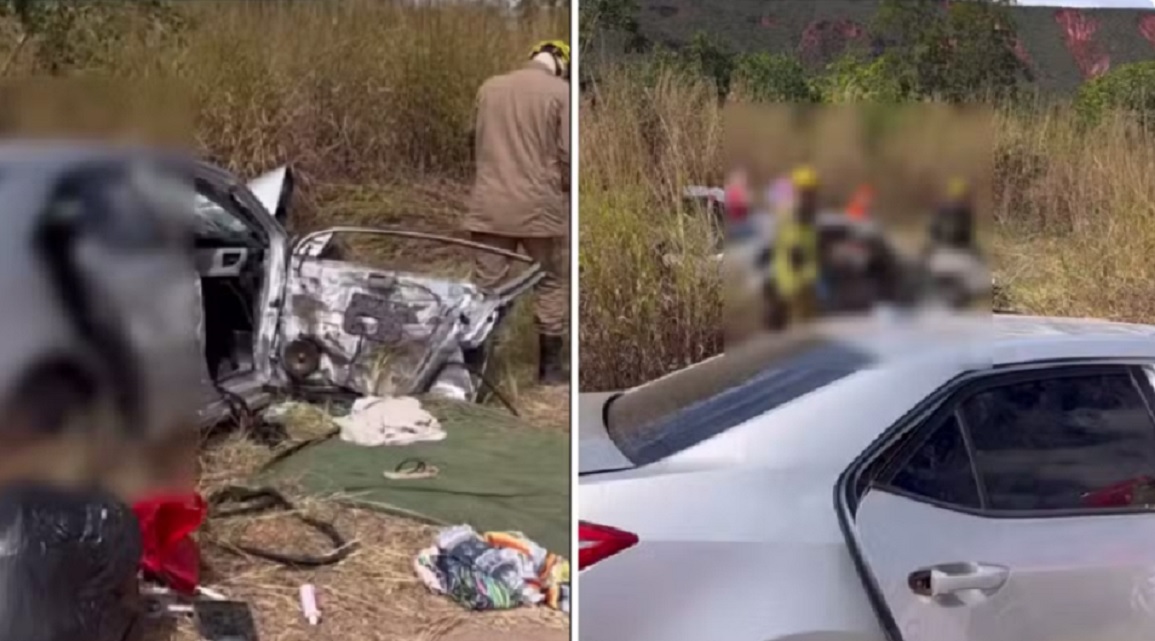Colis&atilde;o frontal entre carros deixa dois mortos e tr&ecirc;s feridos na BR-020