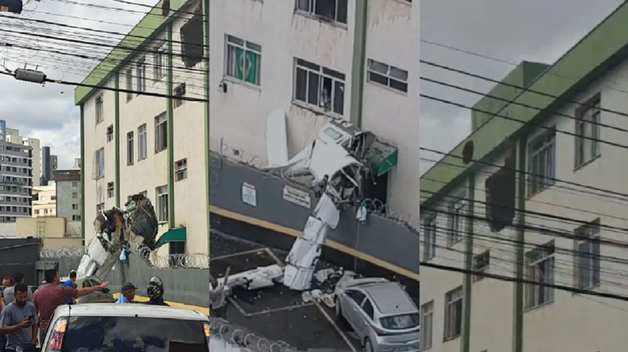 Avi&atilde;o que caiu em Belo Horizonte faz terceira v&iacute;tima fatal ap&oacute;s colis&atilde;o com pr&eacute;dio