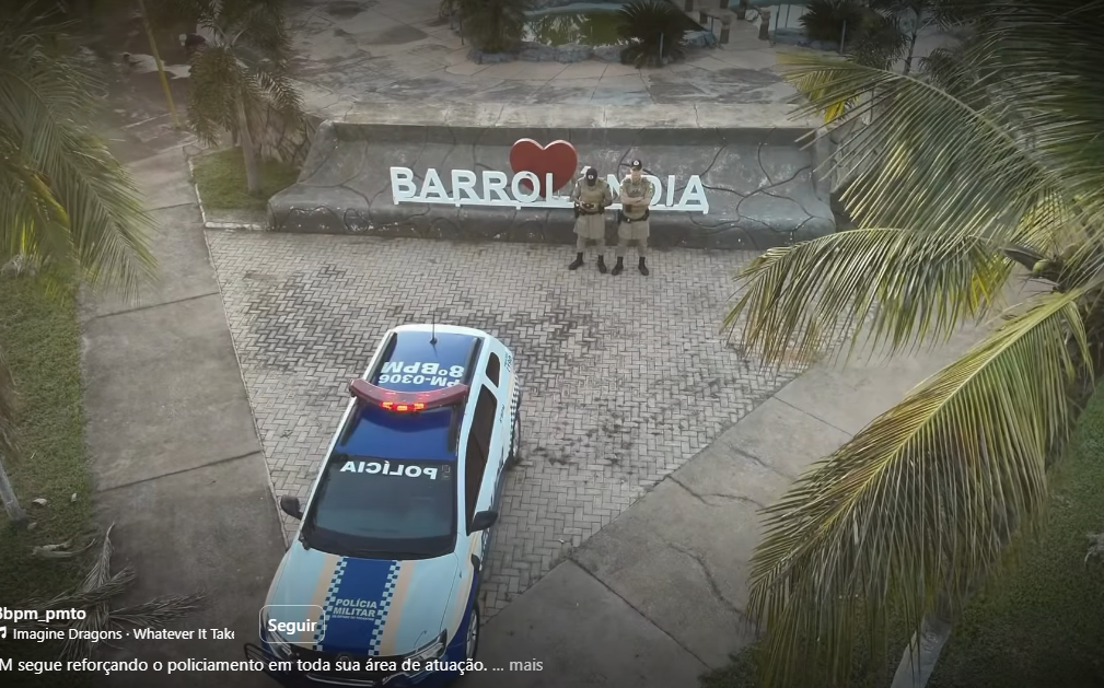 8&ordm; BPM refor&ccedil;a policiamento em Barrol&acirc;ndia com apoio de drones do GRAER