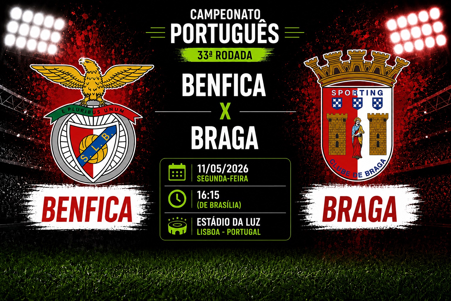 Benfica x Braga: onde assistir, hor&aacute;rio e escala&ccedil;&otilde;es pelo Campeonato Portugu&ecirc;s