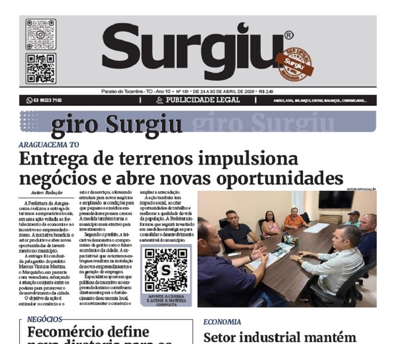Surgiu n&ordm; 161 &ndash; 30/04/2026