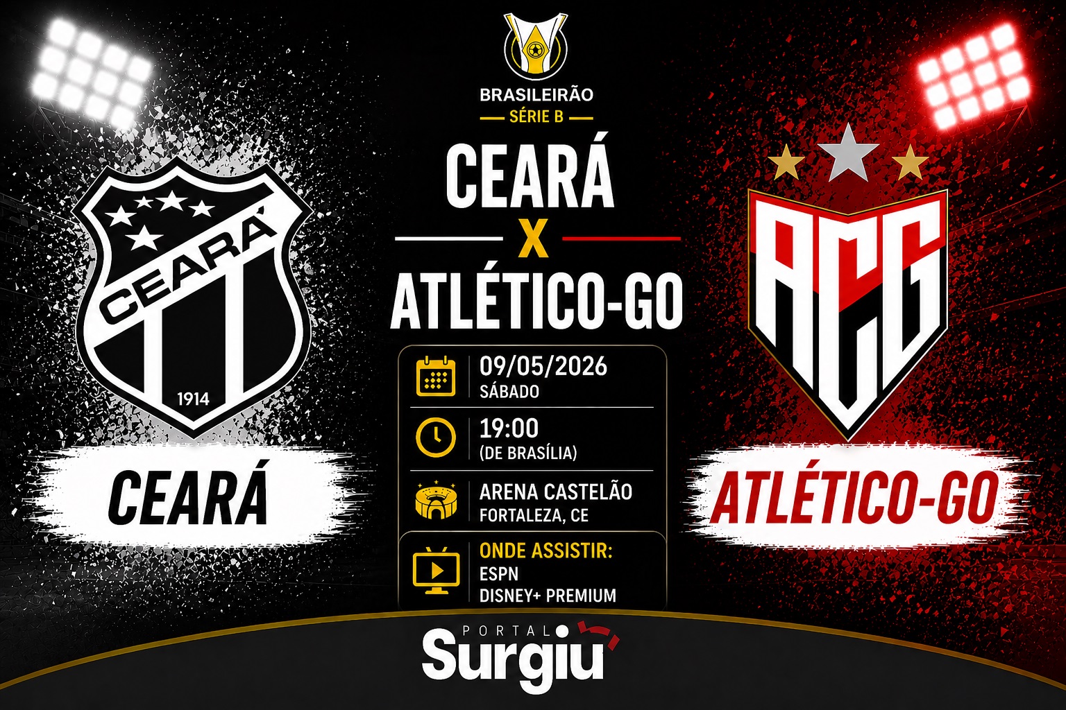 Cear&aacute; x Atl&eacute;tico-GO: onde assistir, hor&aacute;rio e escala&ccedil;&otilde;es pela S&eacute;rie B