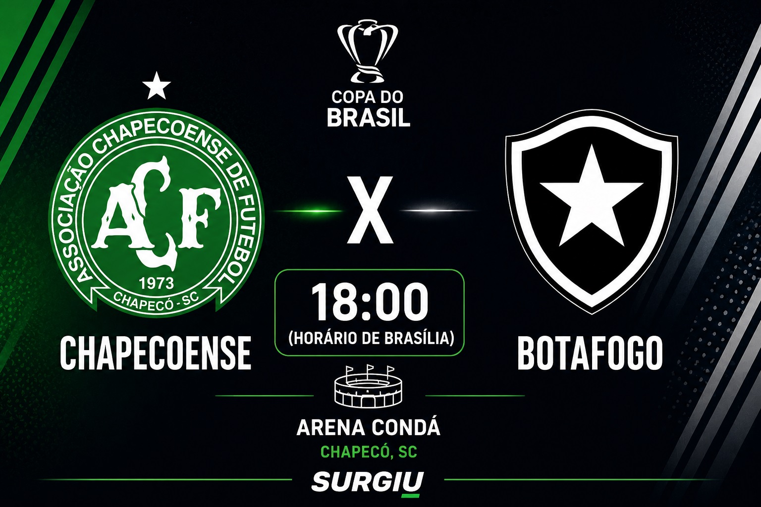 Chapecoense x Botafogo: onde assistir, hor&aacute;rio e escala&ccedil;&otilde;es pela Copa do Brasil