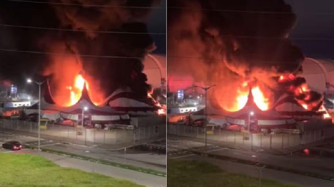 Inc&ecirc;ndio atinge Circo do Tir&uacute; durante a madrugada e destr&oacute;i estrutura principal