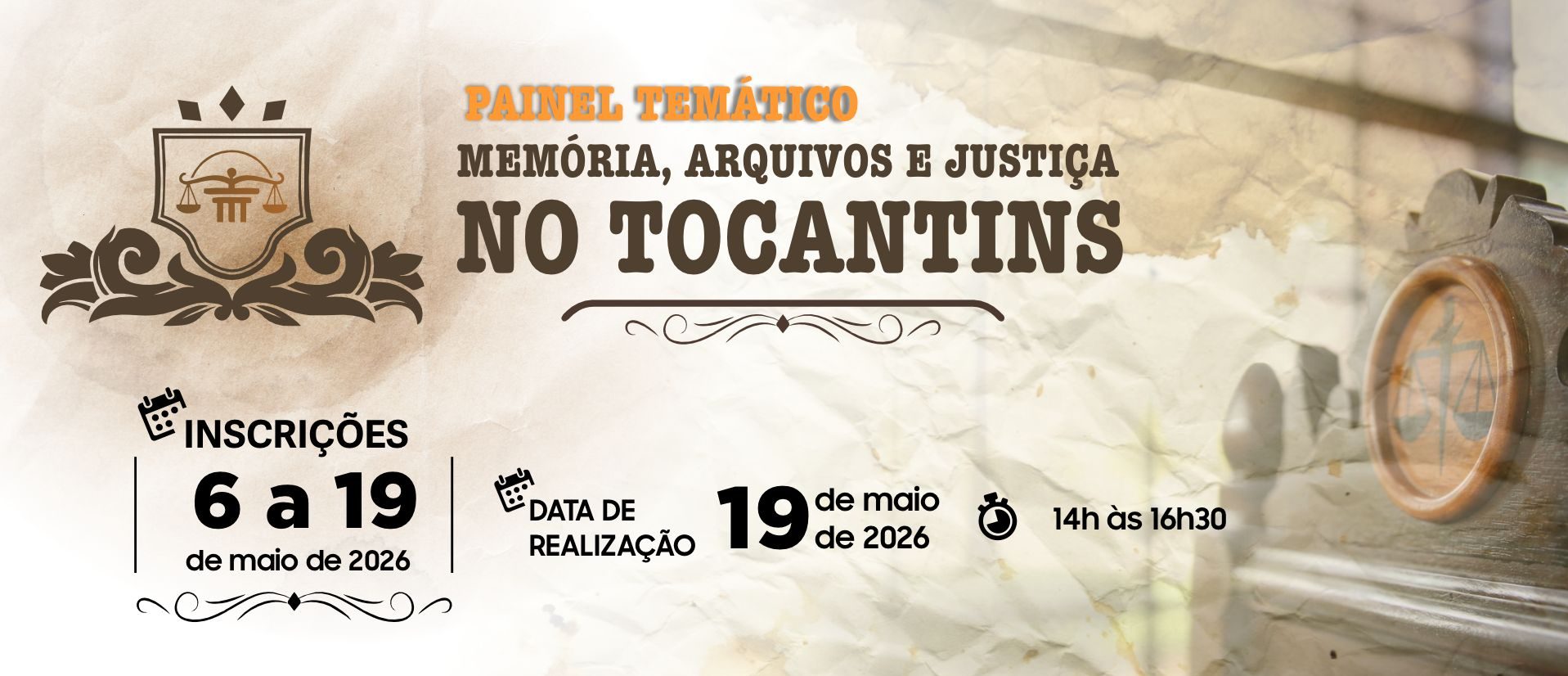 &Uacute;ltimas vagas: Esmat promove evento sobre mem&oacute;ria e preserva&ccedil;&atilde;o documental no Tocantins