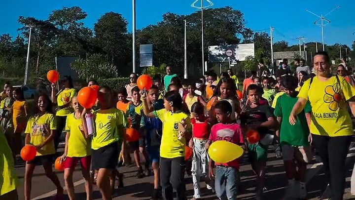 Maio Laranja mobiliza Araguacema em defesa da inf&acirc;ncia